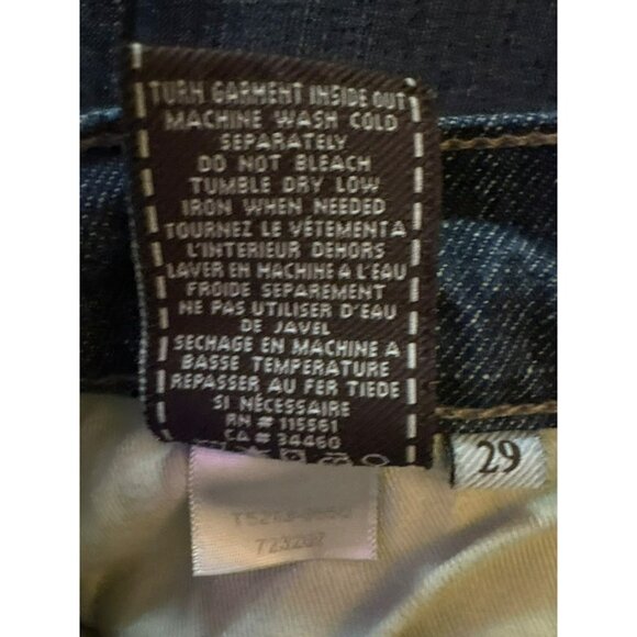 7 For All Mankind Relaxed Fit Button Fly Bootcut Jeans Size 29 - Picture 8 of 9